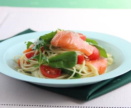 サーモンの冷製パスタ